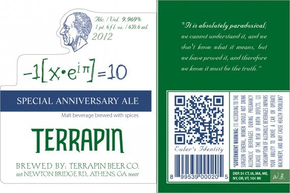 Terrapin 10th Anniversary beer Label Full Size