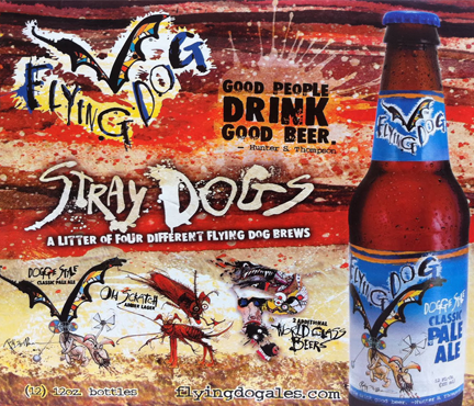 Flying Dog Stray Dogs Sampler beer Label Full Size