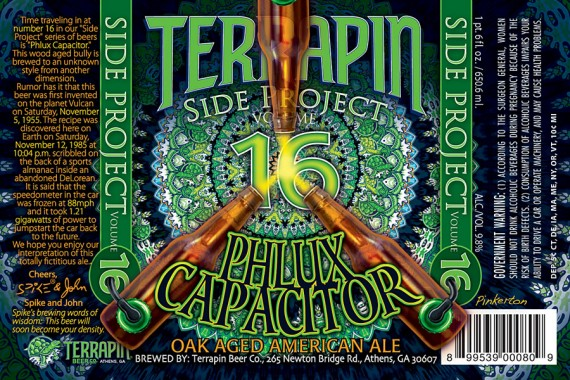 Terrapin Side Project #16 Phlux Capacitor beer Label Full Size