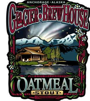 Glacier Oatmeal Stout beer Label Full Size