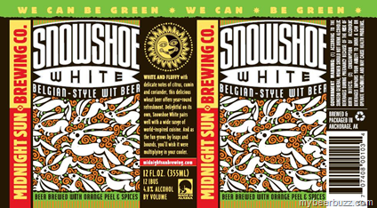 Midnight Sun Snowshoe White beer Label Full Size