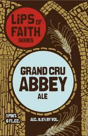 New Belgium Lips of Faith Grand Cru beer Label Full Size