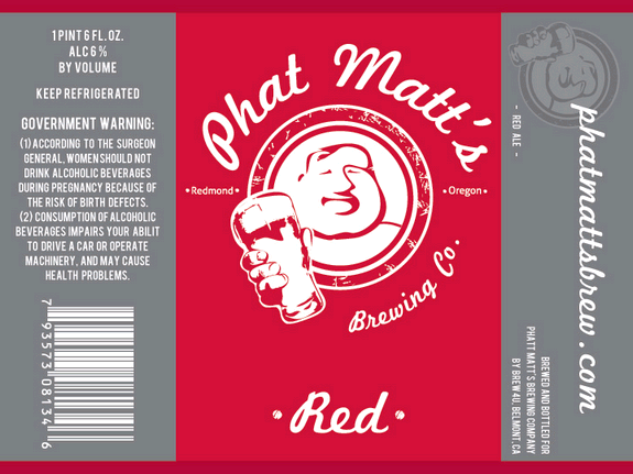 Phat Matt's Red Ale beer Label Full Size