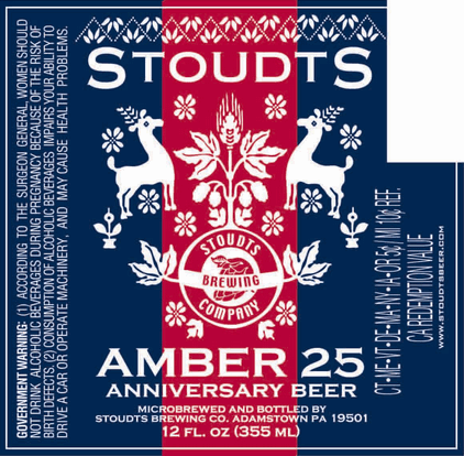 Stoudts Stoudt's Amber 25 beer Label Full Size