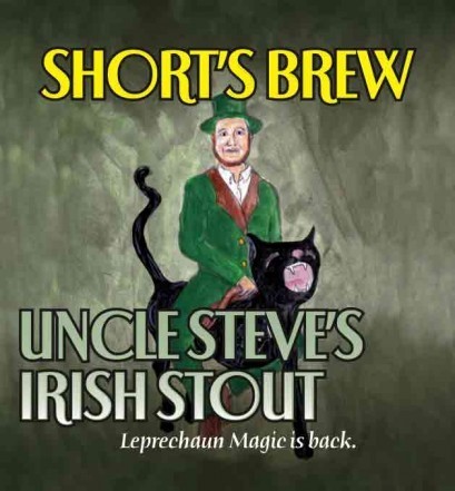 Short's Uncle Steve's Irish Stout Nitro beer Label Full Size