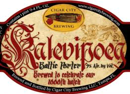 Cigar City Kalevipoeg Baltic Porter beer Label Full Size