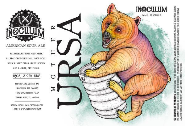 Inoculum Ursa Sour Brown beer Label Full Size