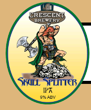 Crescent Skull Splitter Black IPA beer Label Full Size