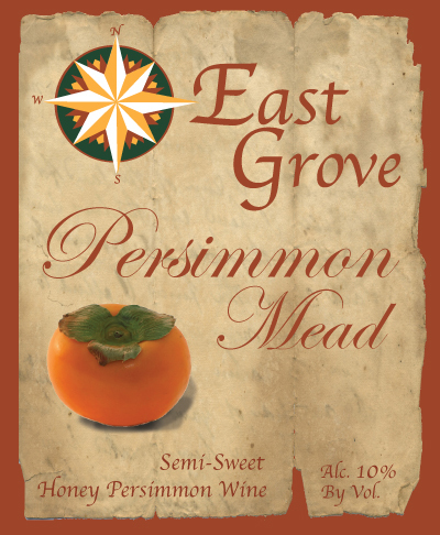 East Grove Farms Persimmon Mead beer Label Full Size