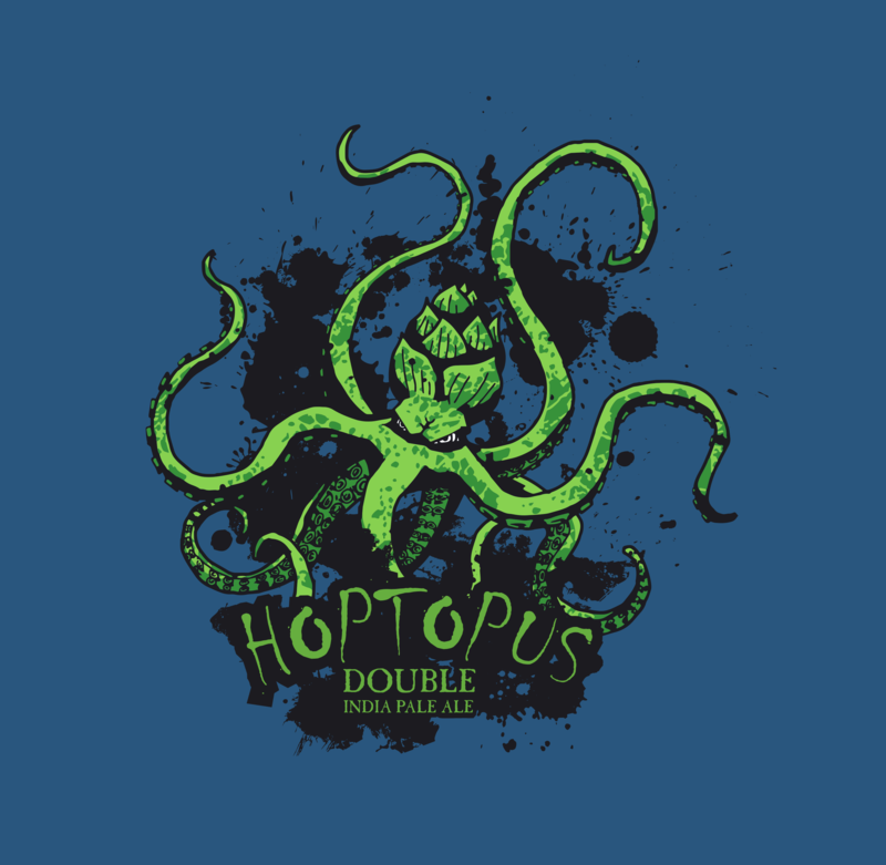 Reaver Beach Hoptopus beer Label Full Size