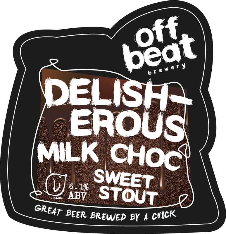 Offbeat Delisherous Milk Choc Stout beer Label Full Size