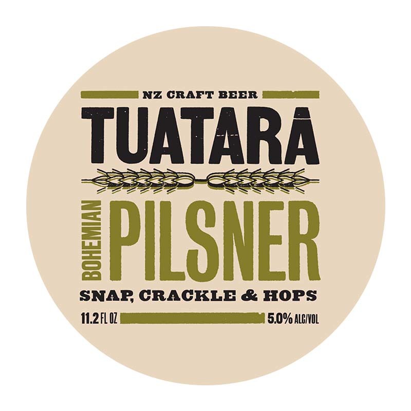 Tuatara Bohemian Pilsner beer Label Full Size