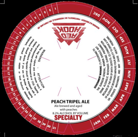 Redhook Peach Tripel beer Label Full Size
