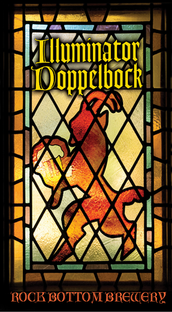 Rock Bottom Des Moines Illuminator Doppelbock beer Label Full Size