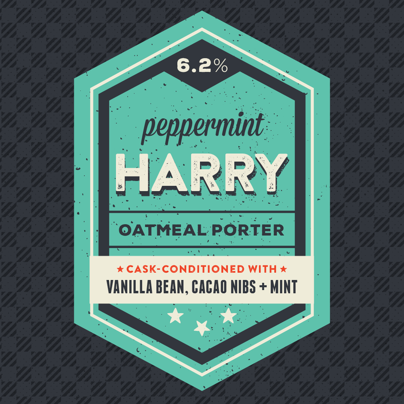 Long Live Peppermint Harry beer Label Full Size