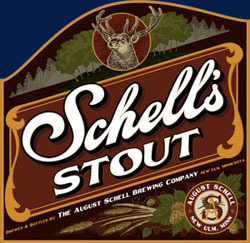August Schell  Stout beer Label Full Size