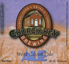 Church-Key West Coast Pale Ale beer Label Full Size