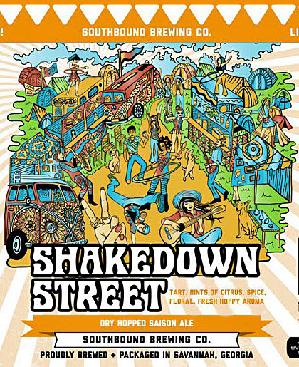Southbound Shakedown Saison beer Label Full Size