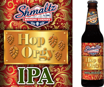 Shmaltz Hop Orgy beer Label Full Size
