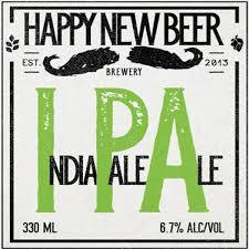 Happy New Beer IPA beer Label Full Size