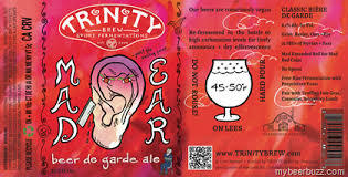 Trinity Mad Ear beer Label Full Size