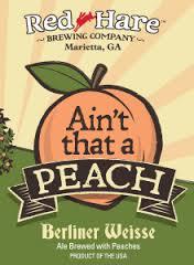 Southbound Red Hare Ain't That a Peach beer Label Full Size