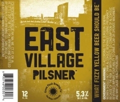 Green Flash East Village beer Label Full Size