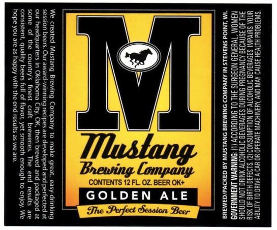 Mustang Golden Ale beer Label Full Size