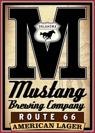 Mustang Route 66 American Lager beer Label Full Size