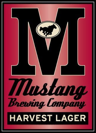 Mustang Harvest Lager beer Label Full Size