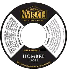 Elysian Hombre beer Label Full Size