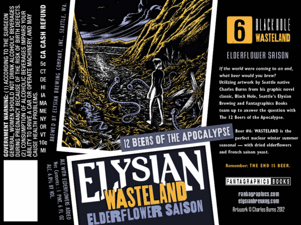 Elysian Wasteland Elderflower beer Label Full Size