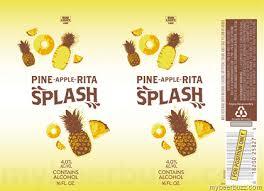 Bud Light Lime Pine-apple-rita Splash beer Label Full Size