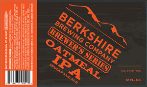 Berkshire Oatmeal IPA beer Label Full Size