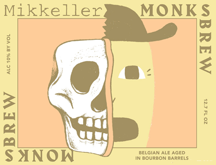 Mikkeller Monk's Brew Red Wine Barrel beer Label Full Size