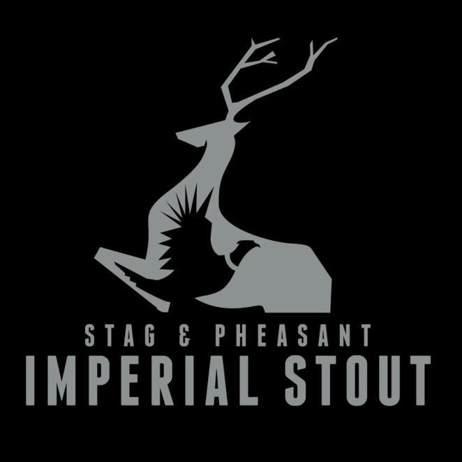 Main Street Brewing Stag & Pheasant Stout beer Label Full Size