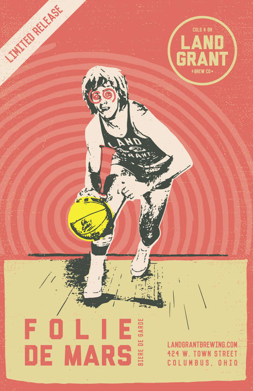 Land-Grant Folie de Mars beer Label Full Size