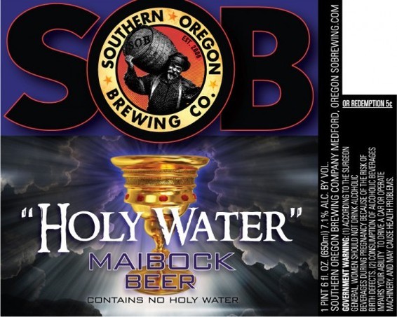 Southern Oregon Holywater Maibock beer Label Full Size