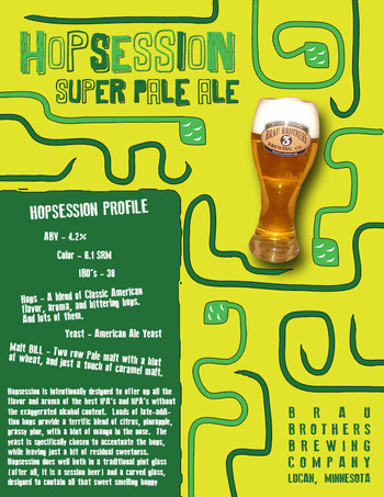 Brau Brothers Hopsession beer Label Full Size