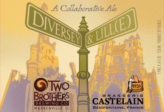 Two Brothers Castelain Diversey and Lill(e) beer Label Full Size