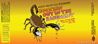 Hoof Hearted Spazzin' Out in the Basement beer Label Full Size