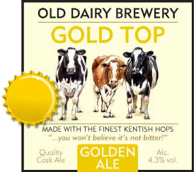 The Old Dairy Gold Top beer Label Full Size