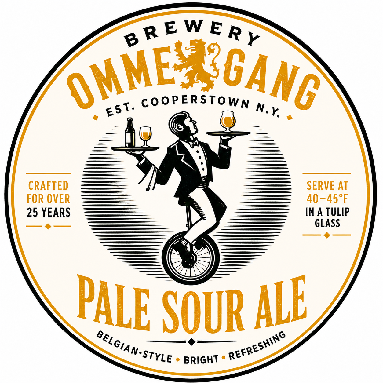 Ommegang + Liefmans Pale Sour beer Label Full Size