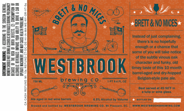 Westbrook Brett and No Mices beer Label Full Size