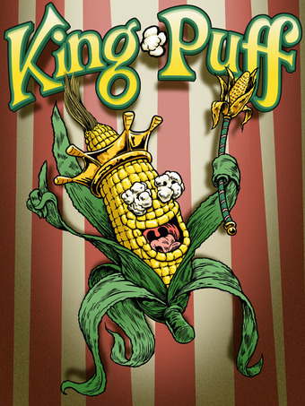 Half Acre King Puff beer Label Full Size