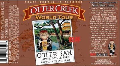 Otter Creek Otter San beer Label Full Size
