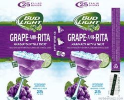 Bud Light Lime Grape-A-Rita beer Label Full Size