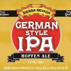 Sierra Nevada German IPA beer Label Full Size