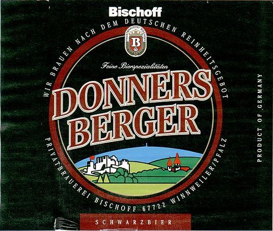 Bischoff Donnersberger beer Label Full Size