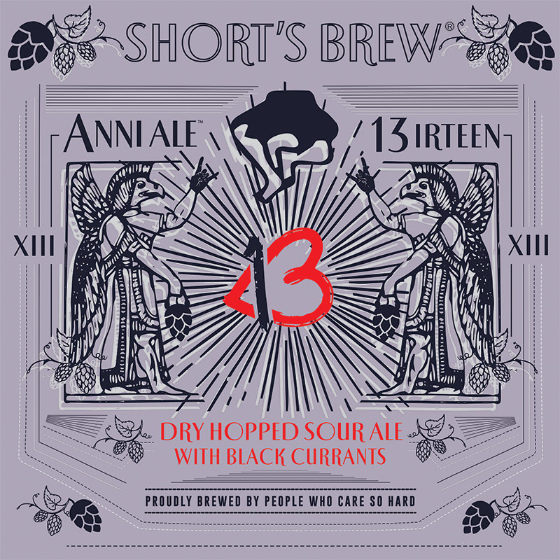 Short's 13irteen beer Label Full Size